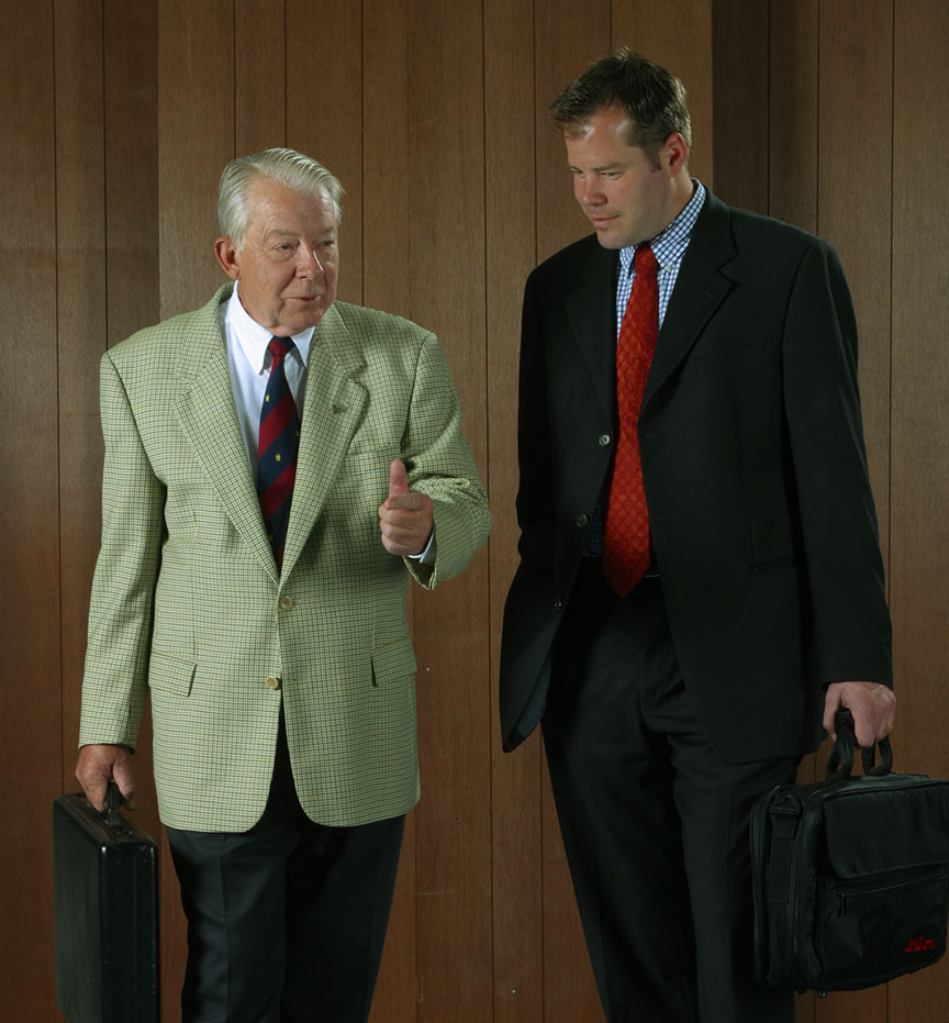 August-Wilhelm Leßmann und Karsten Leßmann in den 90er Jahren